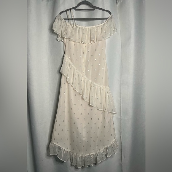 House of Harlow x Revolve Ivory White Layered Midi Dress Small - Picture 2 of 10